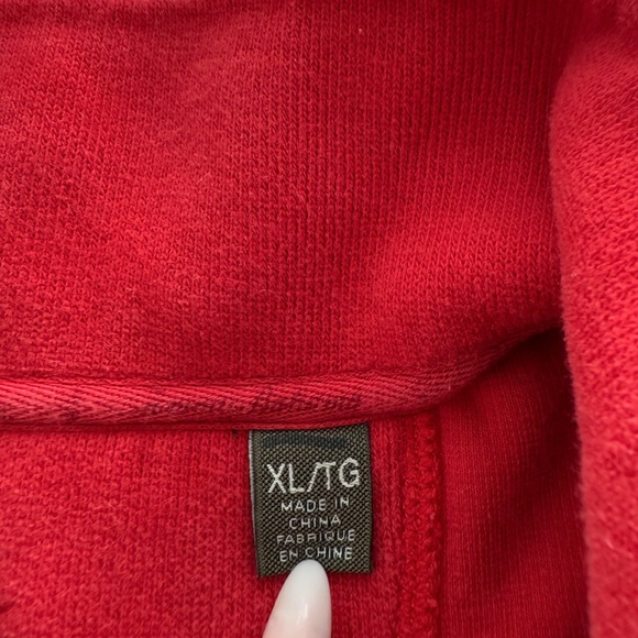 Tommy Bahama Red Quarter Zip Cotton Pullover Sweatshirt - Picture 6 of 7